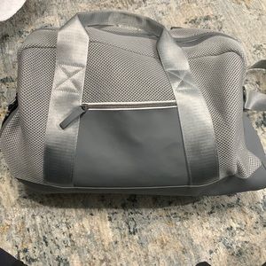 Mesh Duffel Bag Gym Travel Carry On Shoulder Bag Gray‎ Sport Zipper